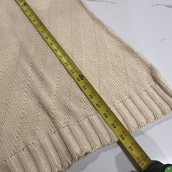 Vtg Gap Ramie Cotton Blend Tunic Sweater Ivory Cream Medium Crewneck - Picture 8 of 8